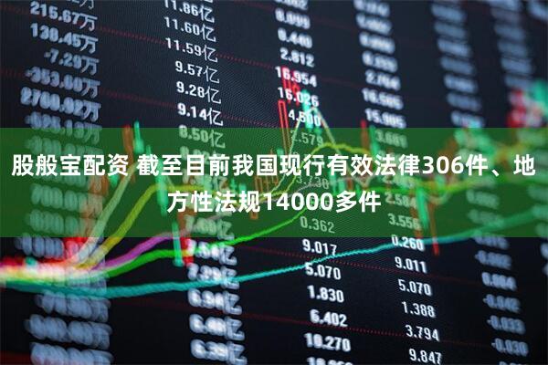 股般宝配资 截至目前我国现行有效法律306件、地方性法规14000多件