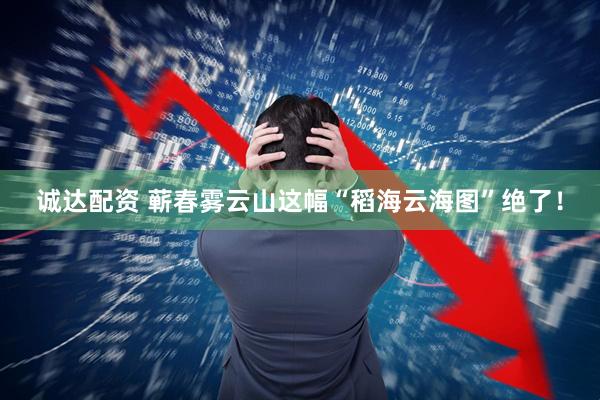 诚达配资 蕲春雾云山这幅“稻海云海图”绝了！
