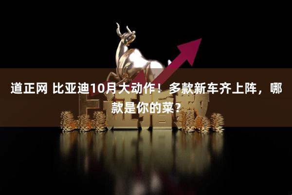道正网 比亚迪10月大动作！多款新车齐上阵，哪款是你的菜？