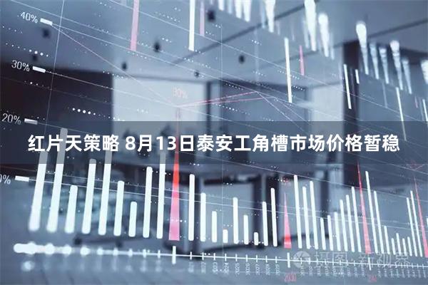 红片天策略 8月13日泰安工角槽市场价格暂稳